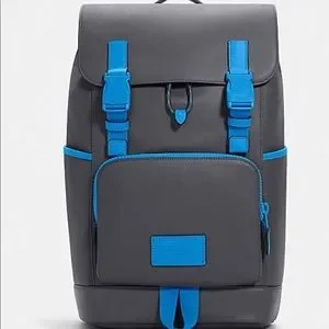 Coach | Bags | Coach Backpack Leather Misnight Navy Racer  display picture 3